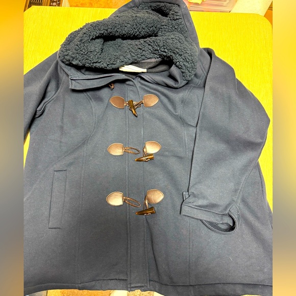 Market & Spruce women’s Peacoat zip up with clasps in front size 2X - Picture 1 of 5
